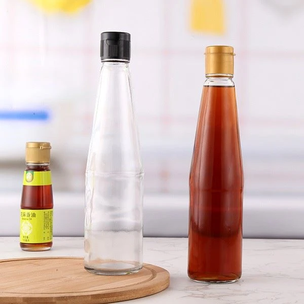 430ml Empty Glass Bottle For Spice Sauce Bottle