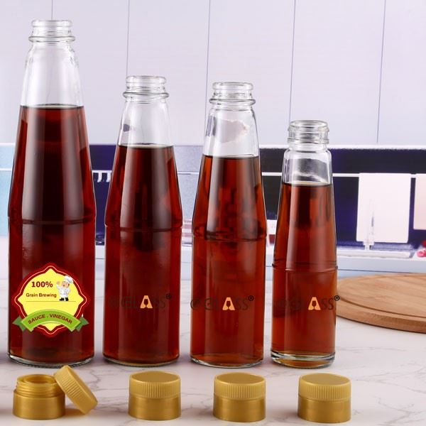 Classic Glass Sauce Bottle With Lid
